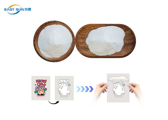 अच्छी कीमत प्रीमियम व्हाइट टीपीयू डीटीएफ चिपकने वाला पाउडर उत्कृष्ट लोच 80-170μm डीटीएफ ट्रांसफर प्रिंटिंग के लिए अनाज का आकार ऑनलाइन